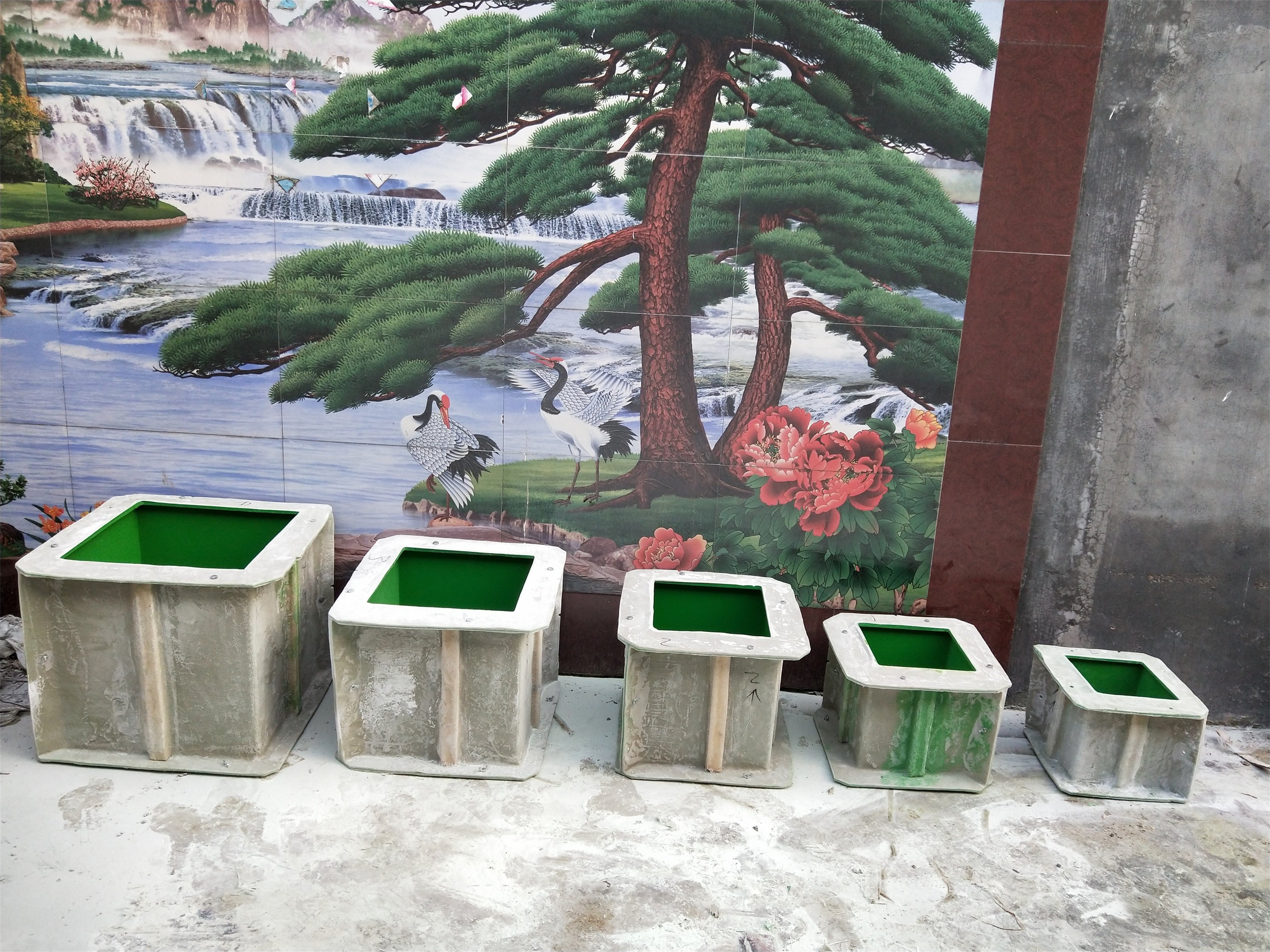 Magnesium cement pelvic square flower pelvic mold cement flower pelvic glass steel mold flower flower making simple