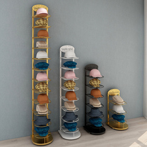 Simple mobile hat rack mother and baby store childrens hat display rack household multi-layer hat storage floor-standing hat holder display