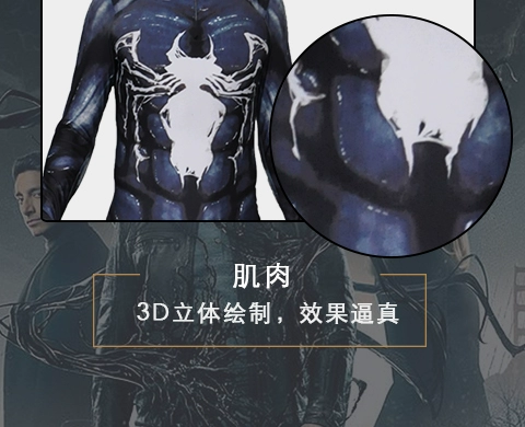 Nọc độc cộng sinh Nọc độc Symbiote Người nhện Xiêm Quần áo Cosplay Halloween senya miku