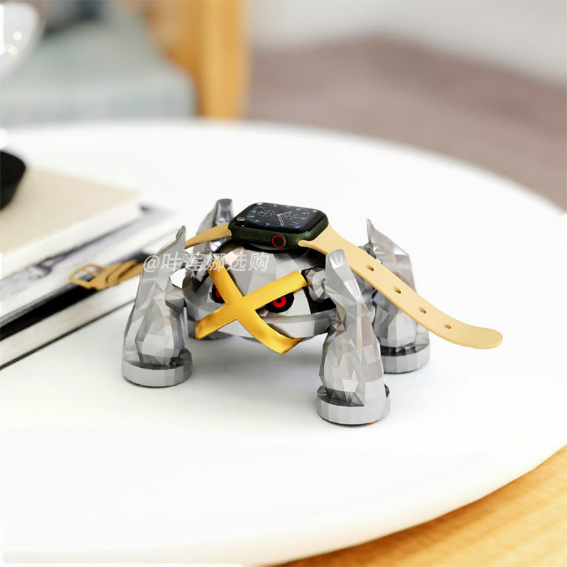 Colorful Giant Gold Monster Suitable for Apple Watch S11, Apple, Huawei Watch Charging Stand Base Desktop Decoration