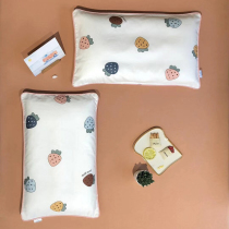 Ins Nordic simple cute cartoon 60 long staple cotton childrens pillowcase adult kindergarten pillowcase single pillowcase