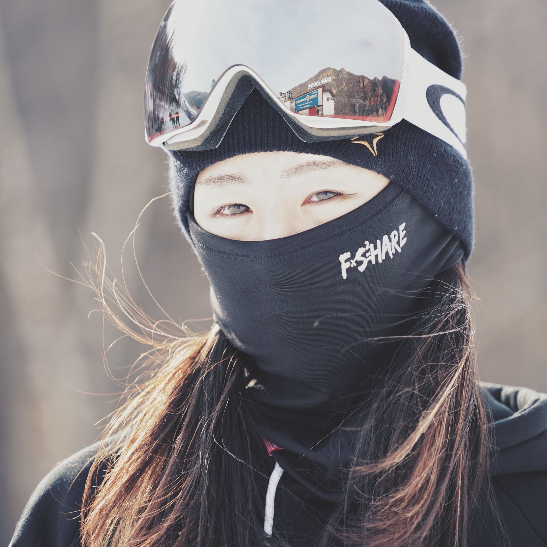 Special price skiing protective face flying stone mask headgear V face conspiculy hair windproof anti-chill warm and breathable speed dry