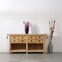 Solid wood lockers Chinese style cabinets new Chinese porch cabinets antique furniture retro sideboards pine logs paint-free