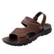 Sandals ຜູ້ຊາຍ summer breathable ແລະທົນທານຕໍ່ການສວມໃສ່ໃຫມ່ open-toe ໄວຫນຸ່ມເກີບຫາດຊາຍສອງຈຸດປະສົງກັນນ້ໍາເກີບ slippers ຜູ້ຊາຍໄວກາງຄົນ
