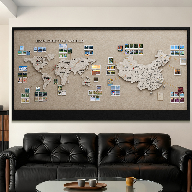 World Map Felt Wall Sticker China Travel Photo Wall Travel Footprint Check-In Wall Decoration Background Felt Board World Map Felt Wall Sticker China Travel Photo Wall Travel Footprint Check-In Wall Decoration Background Felt Board