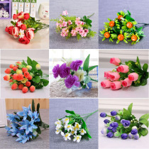 Simulation single bouquet small fresh fake flower decoration dried flower bouquet living room indoor bedroom photo props ornaments