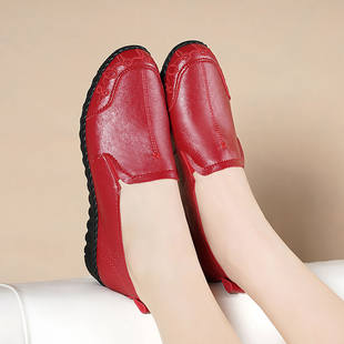 Туфли, удерживающая тепло нескользящая флисовая обувь для отдыха для матери для кожаной обуви, для среднего возраста, мягкая подошва