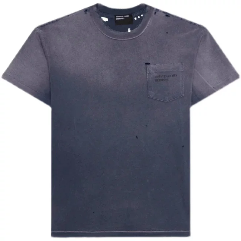 Дети Богатые Угрюмые? Но название бренда: Enfants Riches Deprimes Erd 23ss Melancholy Rich Second Generation Washed Destroyed Old T-shirt