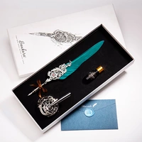 (Серебряный) Фэнтезийные перья (зеленый)