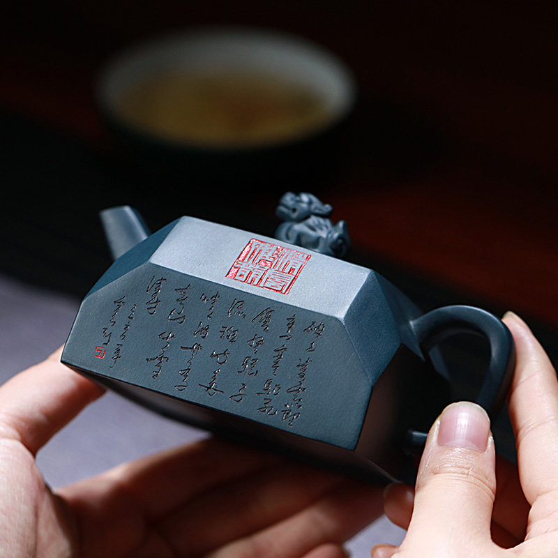 Yixing Zhengzong original mine tea set Republic of China Green Six Purple Sand Pot Pure Handmade Family Famous for Qingfeng Yayun