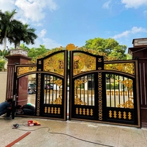 Custom Shenzhen Villa Courtyard Iron Art Gate Aluminum Art Gate Guangzhou Iron Gate Brief Fashion Electric Dongguan Iron Iron Gate