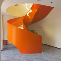 Shenzhen Dongguan Steel Structure Stair Armrest Guardrails Villa home Brief modern new Central European style Indoor rotation light