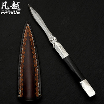 Fan Yue Puer open tea knife Damascus handmade horn tea cone kung fu tea ceremony zero with black tea