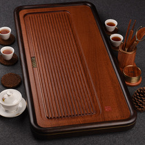 Jin GE rosewood tea tray kung fu tea whole piece ebony tea table drainage log Tea Sea household simple tray