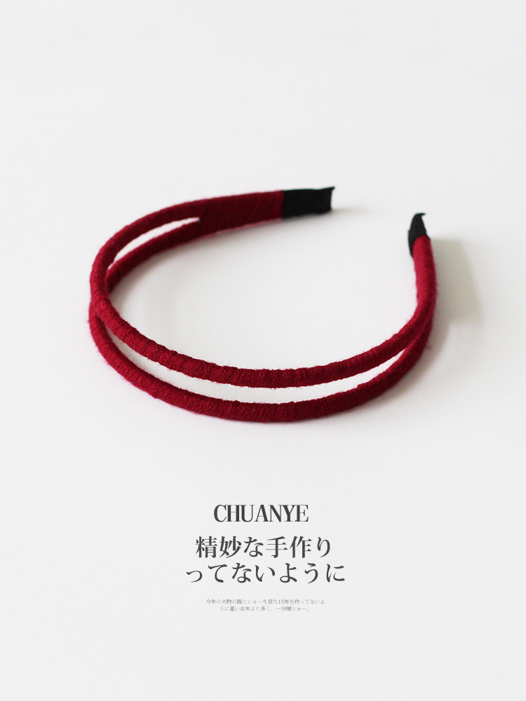 Kawano Japanese and Korean knitted wool hair hoop new simple and fashionable hair hoop for women's daily wear high skull headband hair accessories