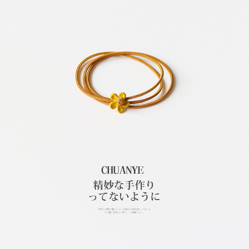 Kawano head rope, hair ring, hair rope, rubber band, small flower, Korean, cute, simple, Mori girl, hair tie, leather cover, net red headdress, female