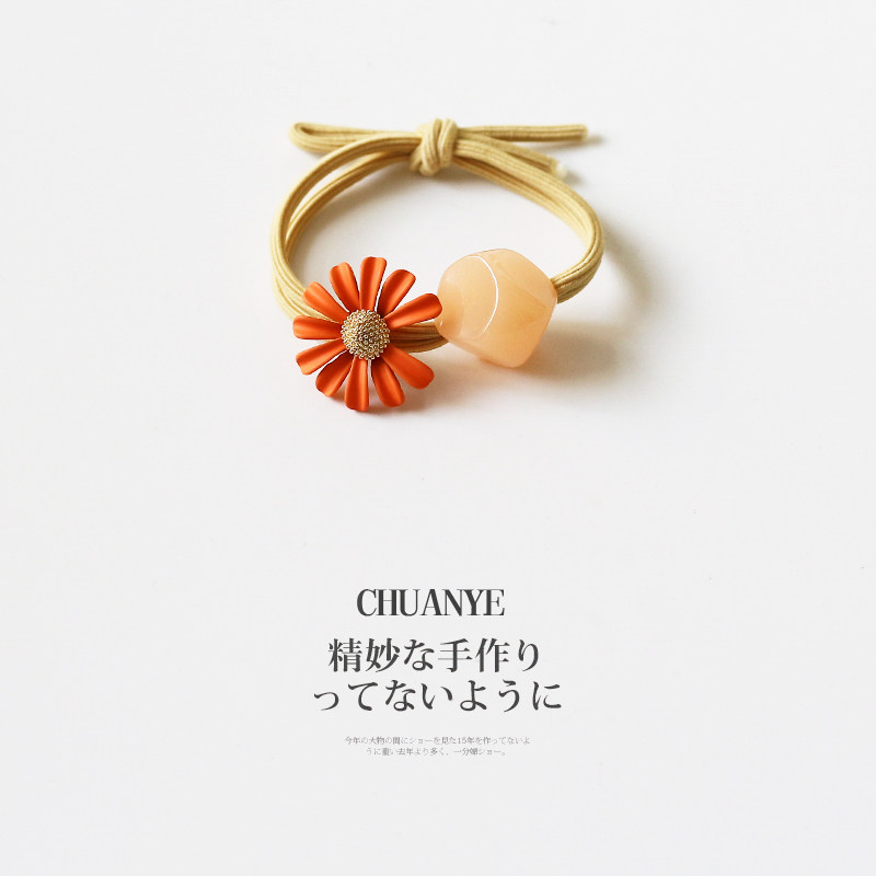 Kawano (jewelry)Korean ins girl small flower head rope Mori tie hair band hair rope net red headdress woman