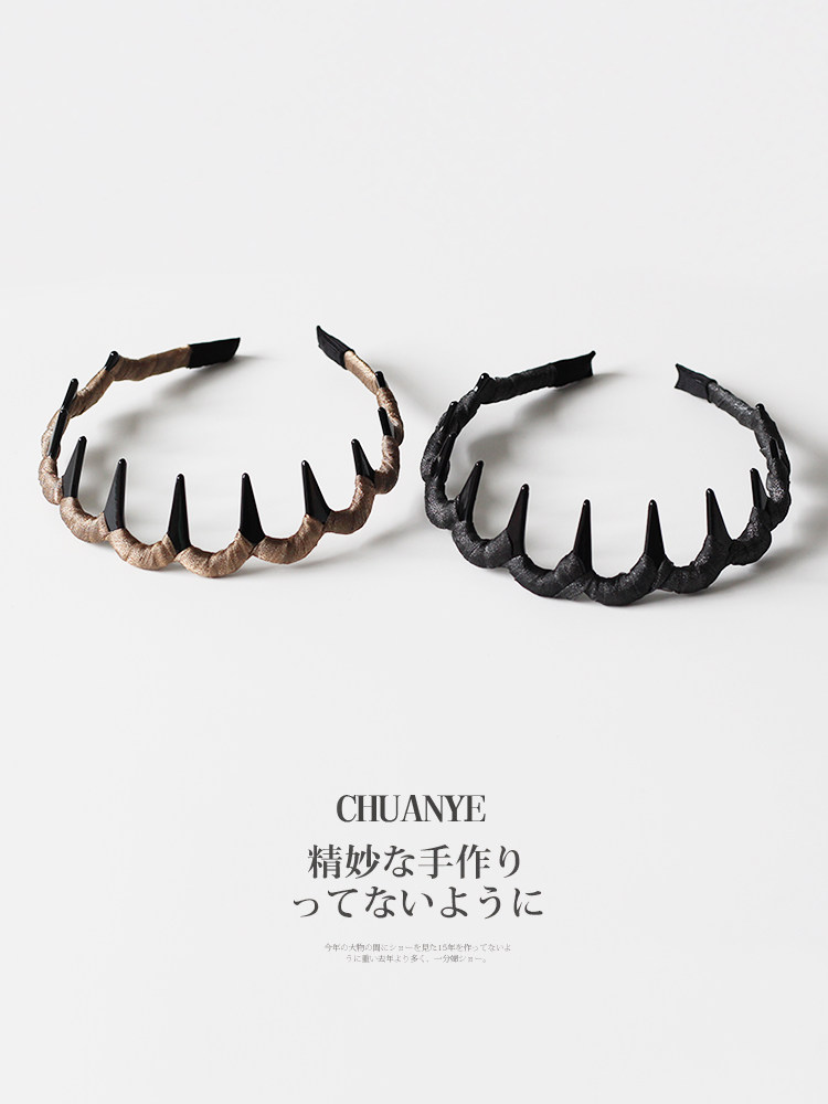 Kawano pink non-slip toothed hair hoop for women with high skull headband showing small face, washing face and breaking hair, organizing artifact