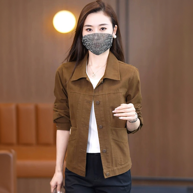 Women's Denim Jacket Spring and Autumn 2026 New Fashion Stylish Youthful Versatile Petite Loose Slimming Jacket Top