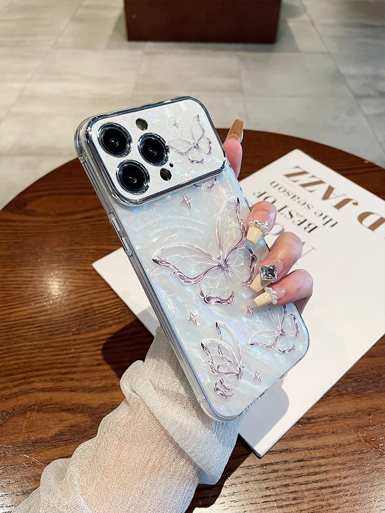 Applicable apple 14 15promax mobile phone shell temperament butterfly shell iPhone13 12 anti-fall-Taobao