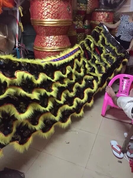 Imitation hair lion quilt can be customized length lion head lion dance dragon dance southern lion lion drum wide cymbal Foshan lion lion drum