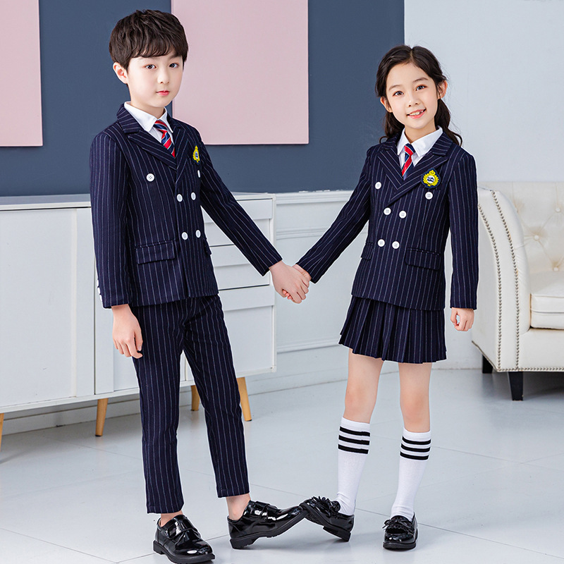 Kindergarten suit garden suit set primary school uniform spring and autumn class uniform school style male and female children chorus costume