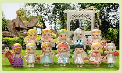 2 Full 100 popmart bubble Matt Molly wedding flower girl series doll blind model