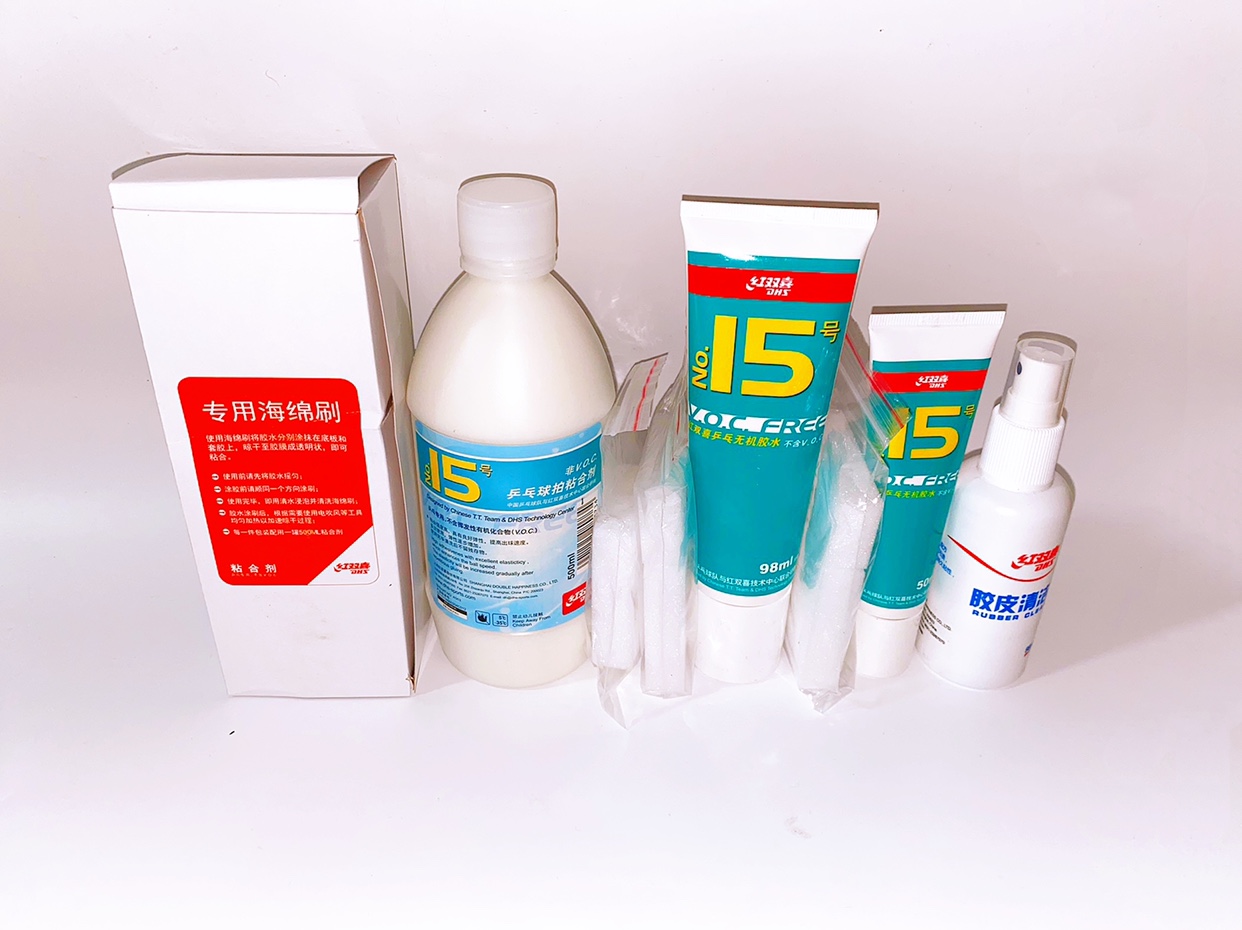 (Chennan Pingpong) Red Double Happiness No. 15 Inorganic Glue 500ML Cleaner Water-soluble Ping-Pong Pad Adhesive