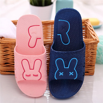 Summer slippers female Summer 2020 new couples home with silent indoor soft bottom non-slip cute girl heart slippers