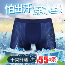 Duz strictly selected Litbit summer comfort mens ice silk underwear mesh design perspiration breathable boxer pants 4