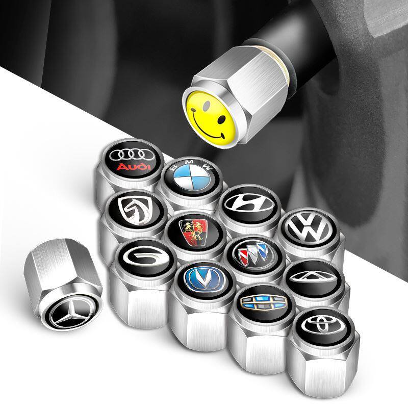 Car universal car tire gas nozzle cap valve mouth cover tire gas nozzle lid type nut subgold belongs to dust cap