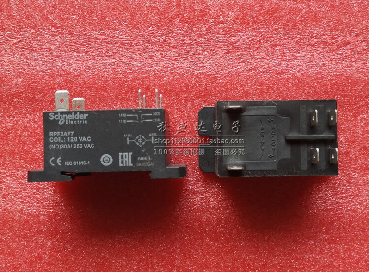 Brand new Schneider power relay RPF2AF7-120VAC 6 feet 30A