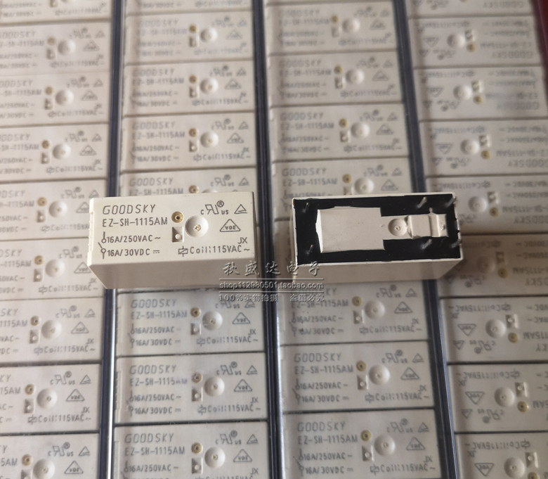 New original GOODSKY NATIONAL HING RELAY EZ-SH-1115AM EZ-SH-1115AM 115VAC 16A6 FOOTED SET OF REGULAR OPEN