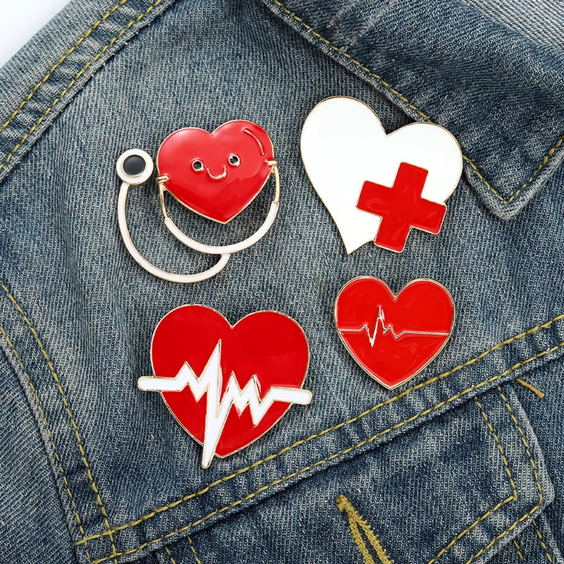 Creative equipment, stethoscope, brooch, pin, metal badge, doctor uniform, Birthday gift