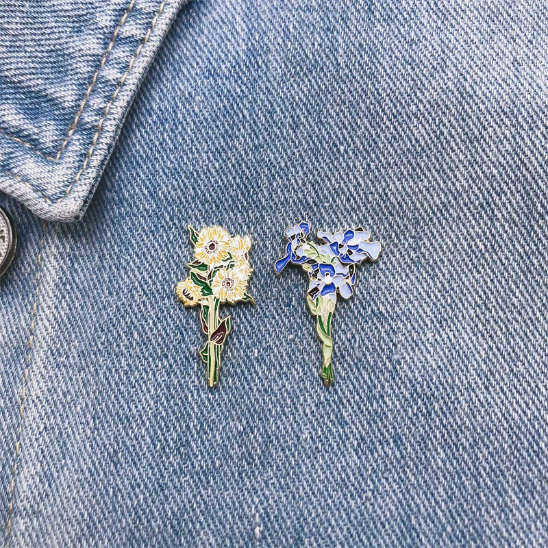 Creative brooch, badge, bag accessory, flowered, Birthday gift