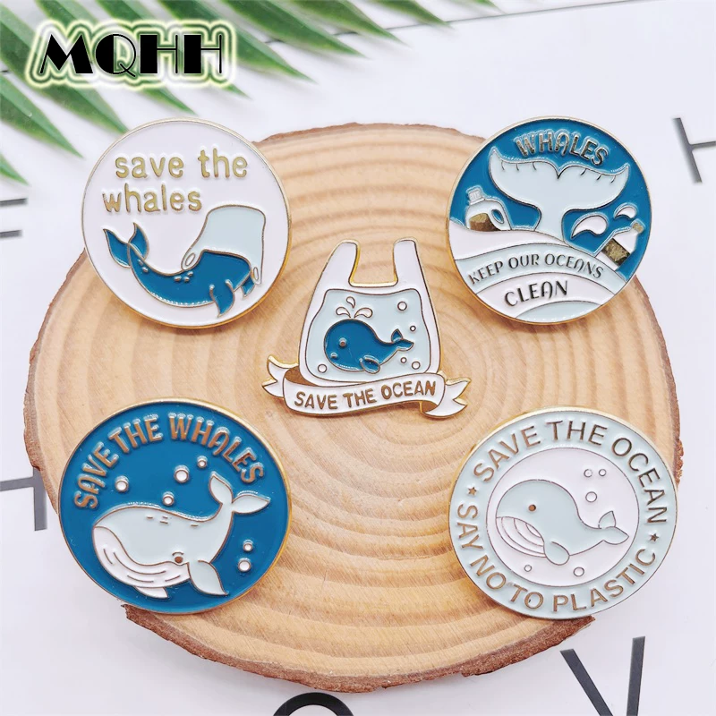 Картинка милый морской синий брошь, модная значок