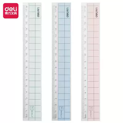 Del 6235 ruler plastic 18cm cm cm with wave transparent ruler drawing drawing tool