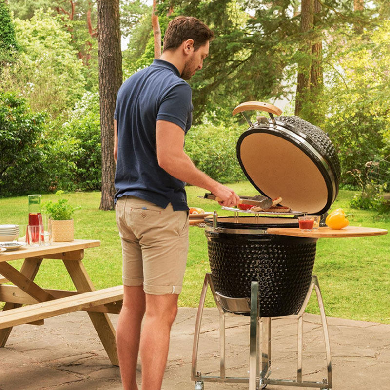 Aples AU-21 Auplex kamado Garden European-style egg-shaped barbecue oven 21 inch ceramic charcoal stove