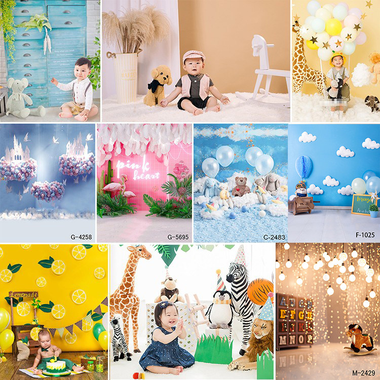 Children's photography background cloth baby baby baby's baby's dream photo short indoor background paper