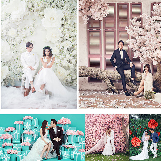 Photo studio background paper theme photography background cloth European flower wedding Korean photo studio photo background