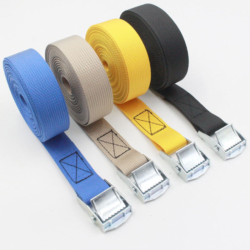 Thickened metal trailer rope ship nylon press buckle tension belt car device fixed strap strap simple cargo collection 25c