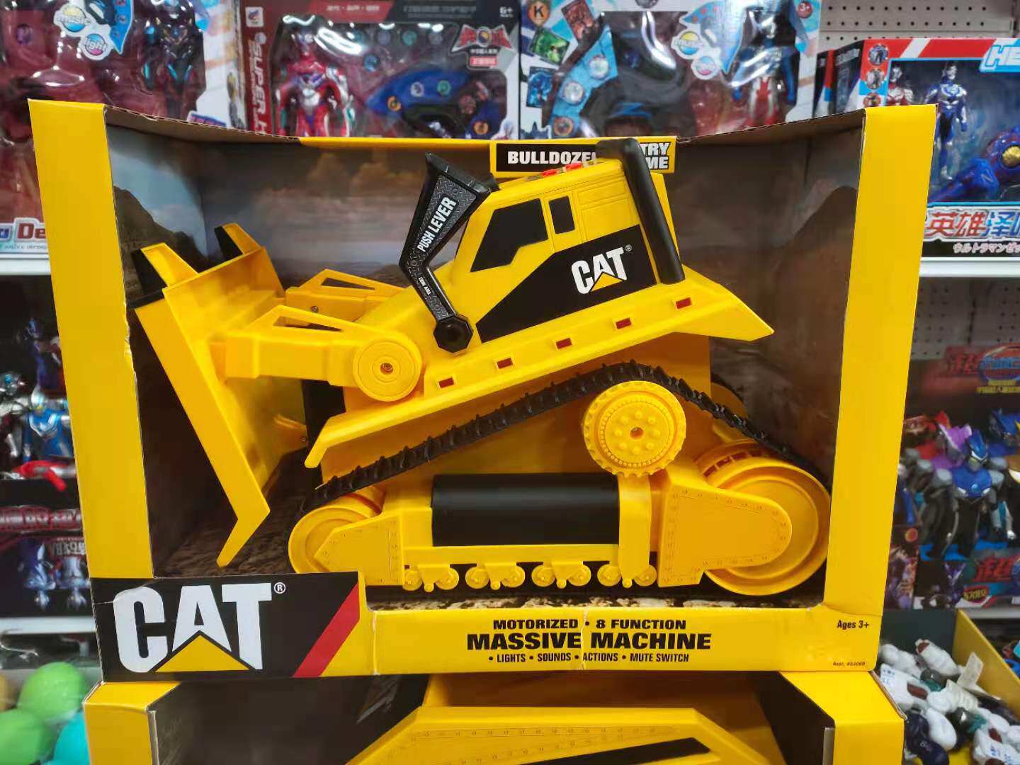 Genuine CAT super-large electric lifting sound and light engineering car bulldozer dumping caravan boys' children's toy sets
