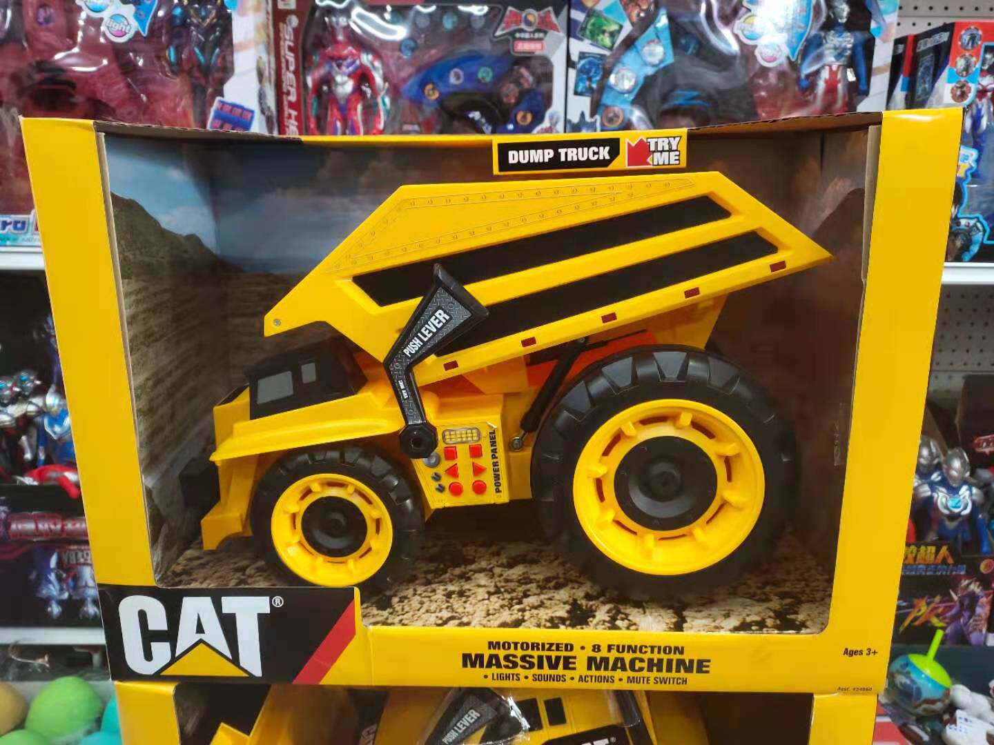 Genuine CAT oversized electric lift sound and light engineering vehicle bulldozer dump truck boy children's toy set