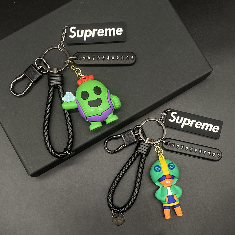 Creative Spike Keychain Wilderness Bucket Pendant School Bag Car Personalized Accessories Durable Boy Accessories Decoration