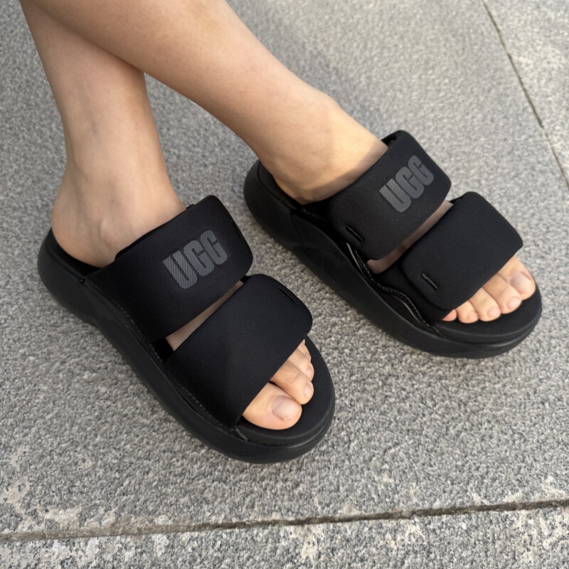 Authentic Ugg Summer Women's Casual Comfortable Stylish Thick-Soled Open-Toe Velcro Sandals 1152689