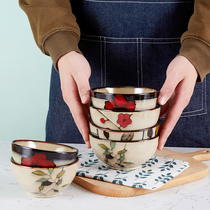 Yuquan Household Ceramic Bowl Tableware Single Rice Bowl Household Hand Painting 2021 New High Value 4 5 inch Bowl