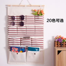 Storage bag hanging bag large fabric wall hanging door rear multi-layer storage bag mobile phone hanging pocket Wall Wall storage bag