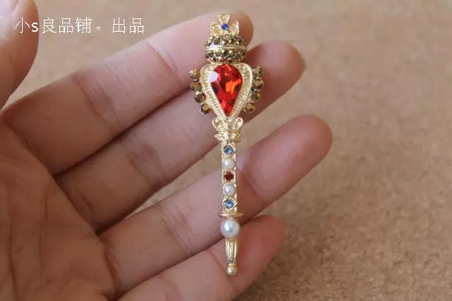 58 Giao hàng miễn phí. Trâm cài "Ruby Ants Staff" kiểu Baroque châu Âu và Mỹ (Đá quý nhân tạo) - Trâm cài