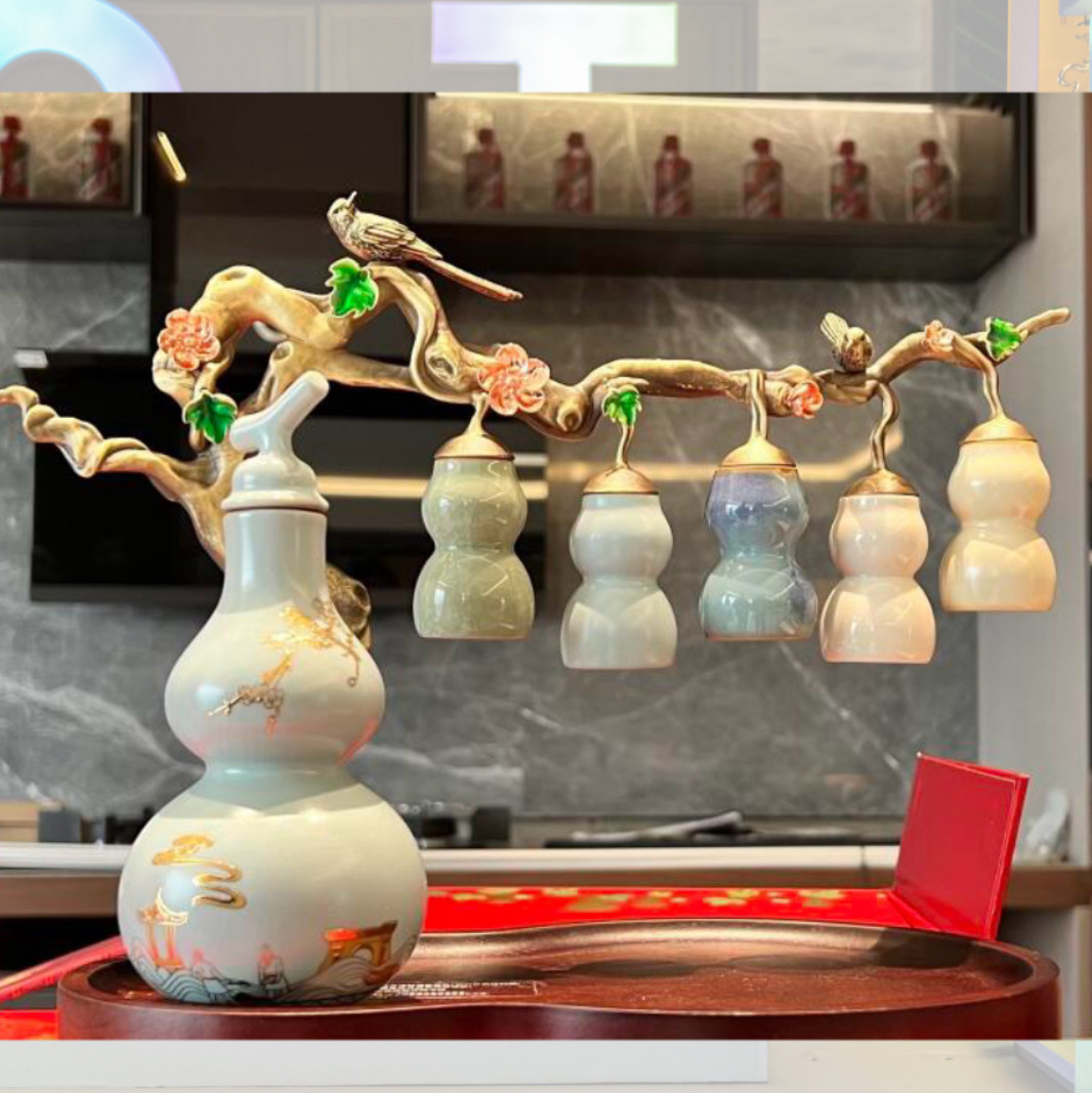 茅台文旅2025蛇年葫芦酒具：国潮新宠！官窑汝窑钧窑哥窑葫芦酒壶酒杯全