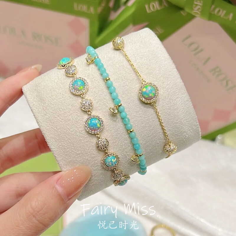 Light Luxury Amazonite Bracelet, Stackable and Versatile, Planet Bracelet for Women, Niche Design, High-End and Exquisite Beaded Bracelet